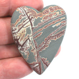 DVH Sonora Dendritic Jasper Rhyolite Heart 2 Sided Cabochon 52x41x10 (4254)