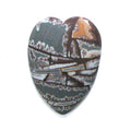 DVH Sonora Dendritic Jasper Rhyolite Cabochon Heart Matte Cab 39x29x8 (4858) - DVHdesigns