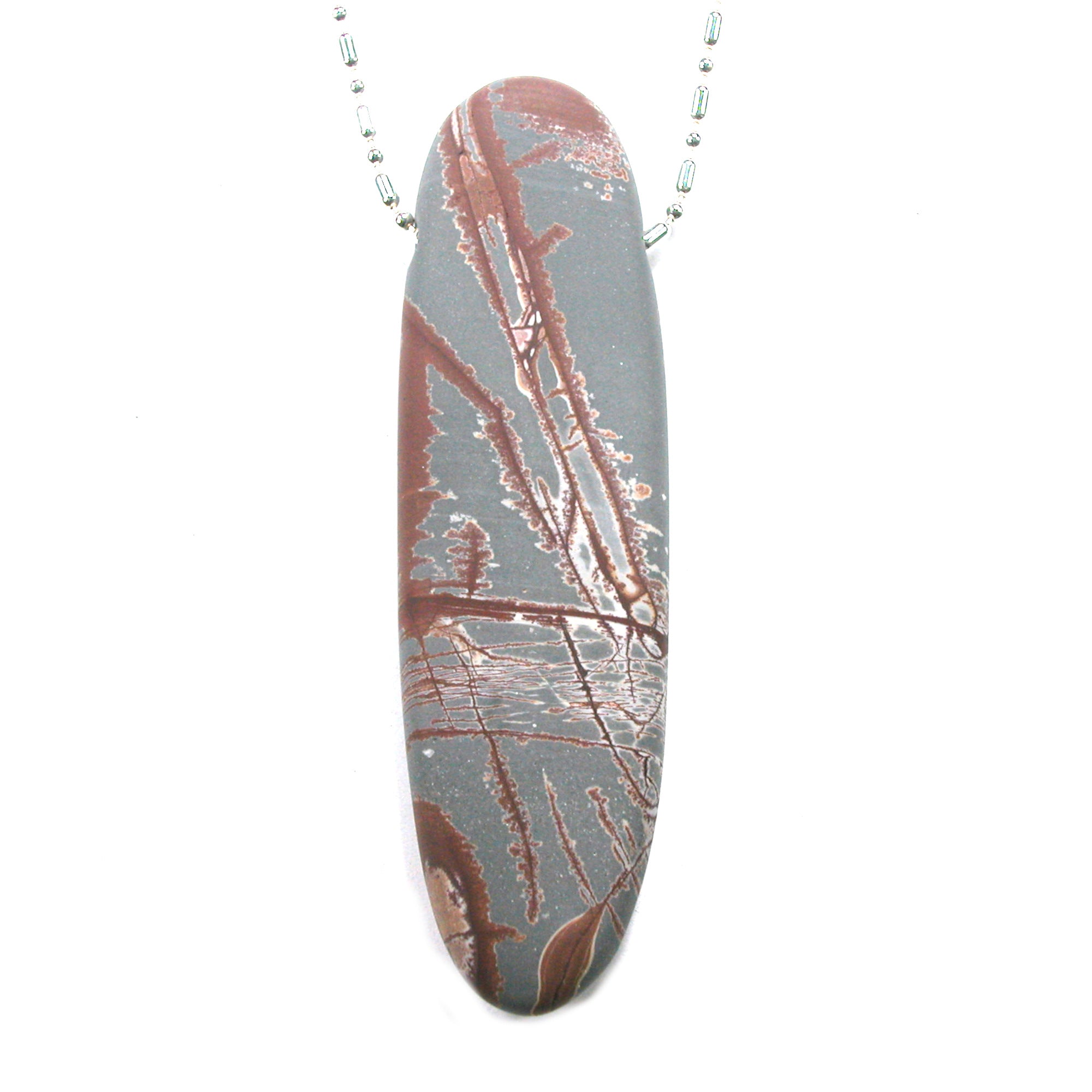 DVH Sonora Dendritic Jasper Rhyolite Bead Pendant 88x25x10 (4875) - DVHdesigns