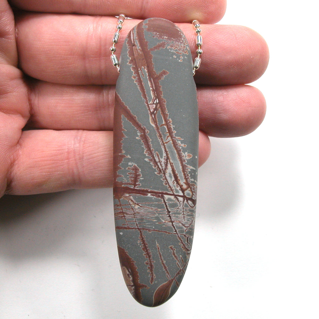 DVH Sonora Dendritic Jasper Rhyolite Bead Pendant 88x25x10 (4875) - DVHdesigns