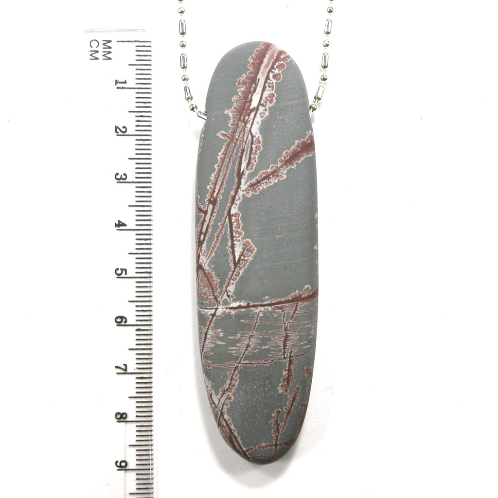 DVH Sonora Dendritic Jasper Rhyolite Bead Pendant 88x25x10 (4875) - DVHdesigns