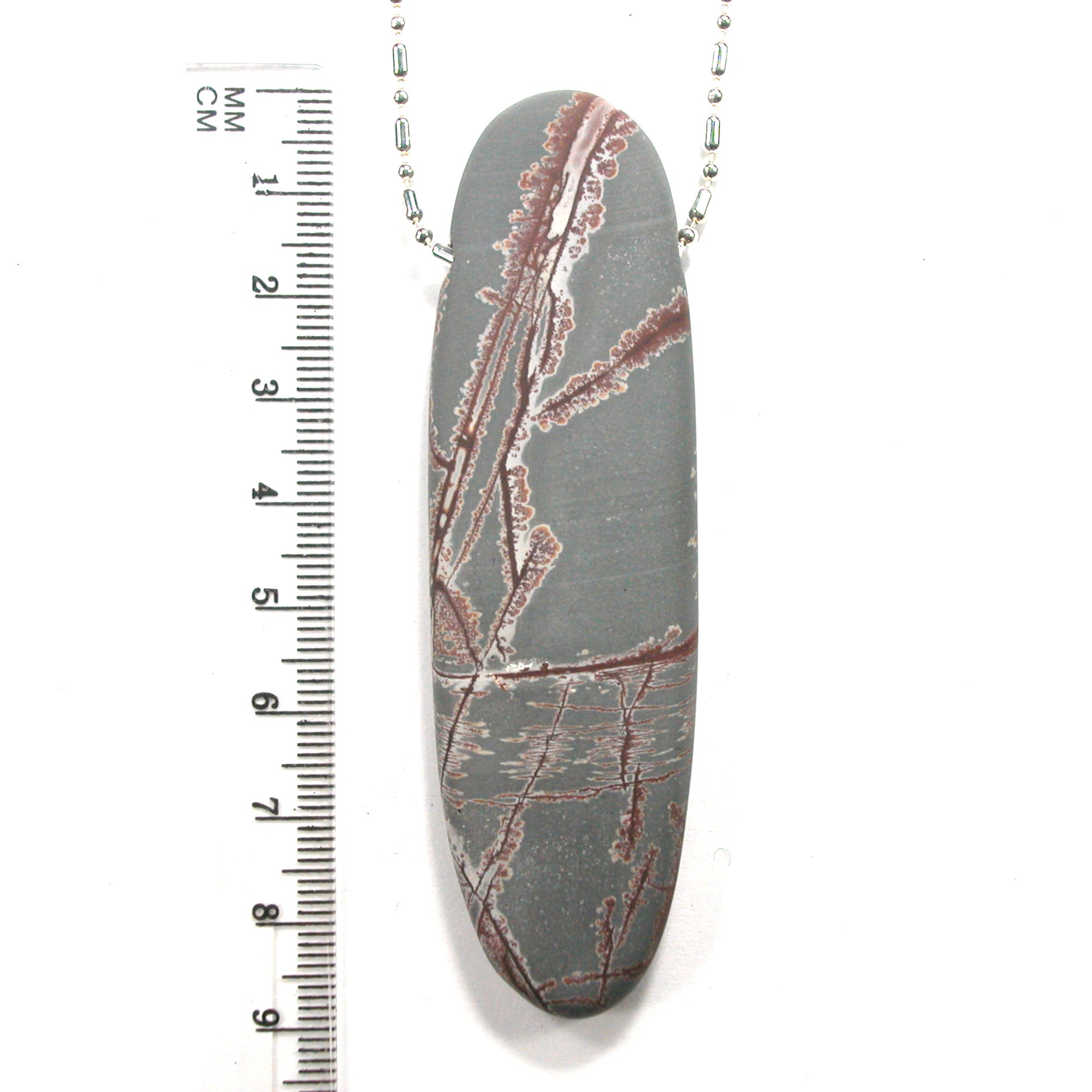 DVH Sonora Dendritic Jasper Rhyolite Bead Pendant 88x25x10 (4875) - DVHdesigns