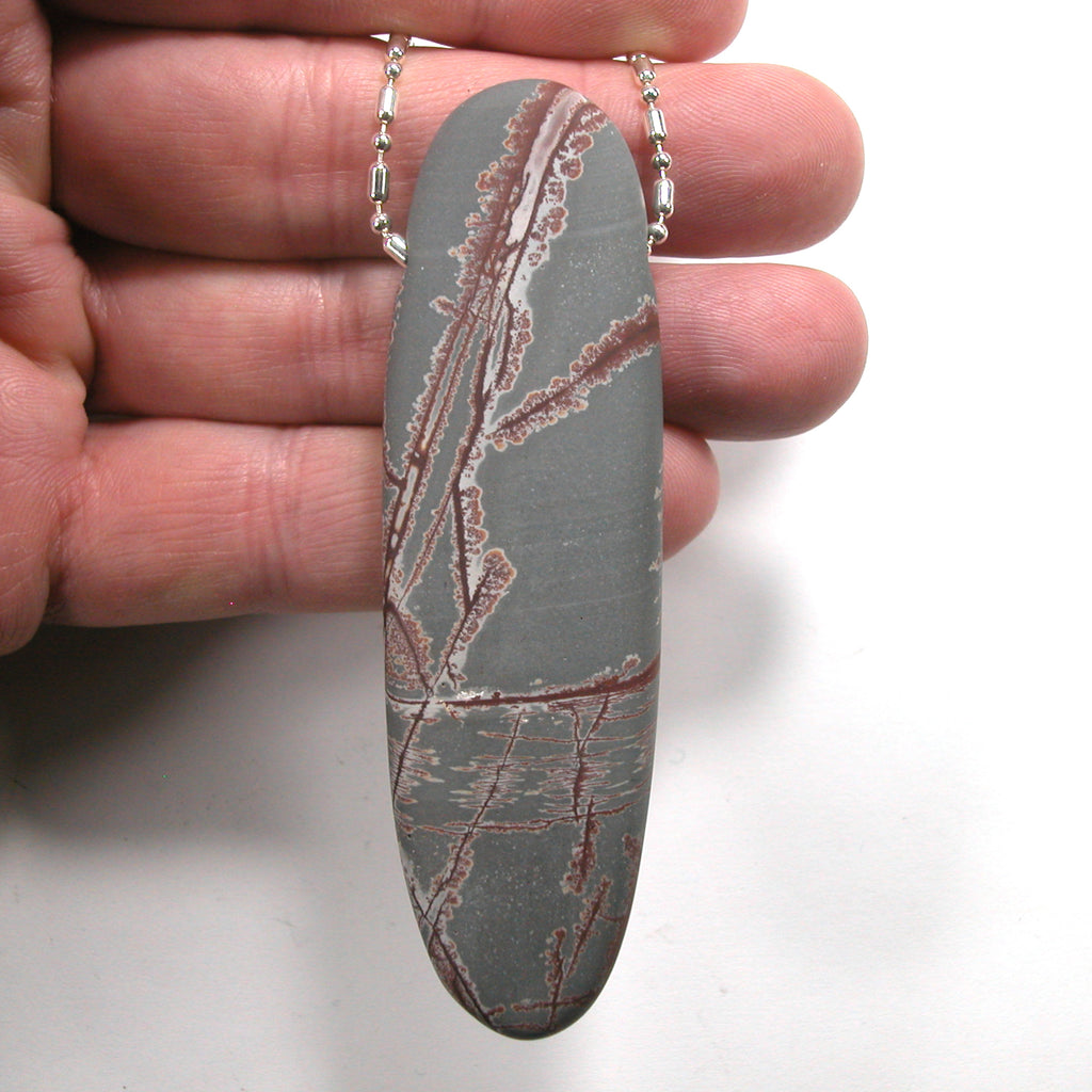 DVH Sonora Dendritic Jasper Rhyolite Bead Pendant 88x25x10 (4875) - DVHdesigns