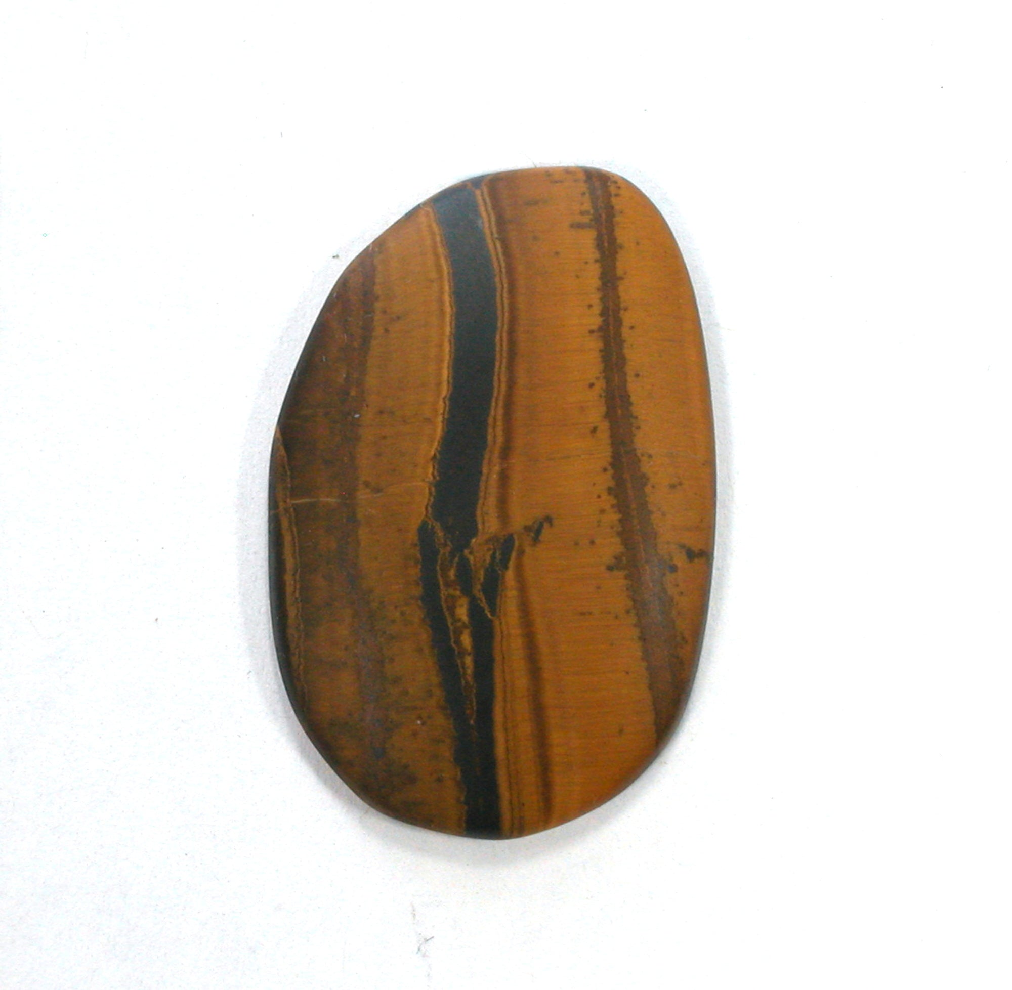 DVH Scenic Tigereye Matte Cabochon w/ Hematite Cab 34x23x5 (2704) - DVHdesigns