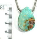 DVH Persian Turquoise Bead Pendant Genuine Natural 27x19x9mm (2331) - DVHdesigns