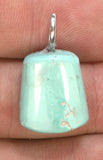 DVH Natural Persian Turquoise Pendant Genuine Sterling Bail 27x16x8 (4909)