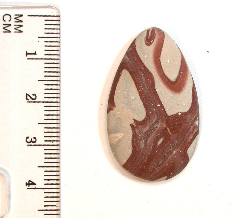 DVH Utah Wonderstone Cabochon Matte Rhyolite Cab 35x21x5mm (1399) - DVHdesigns