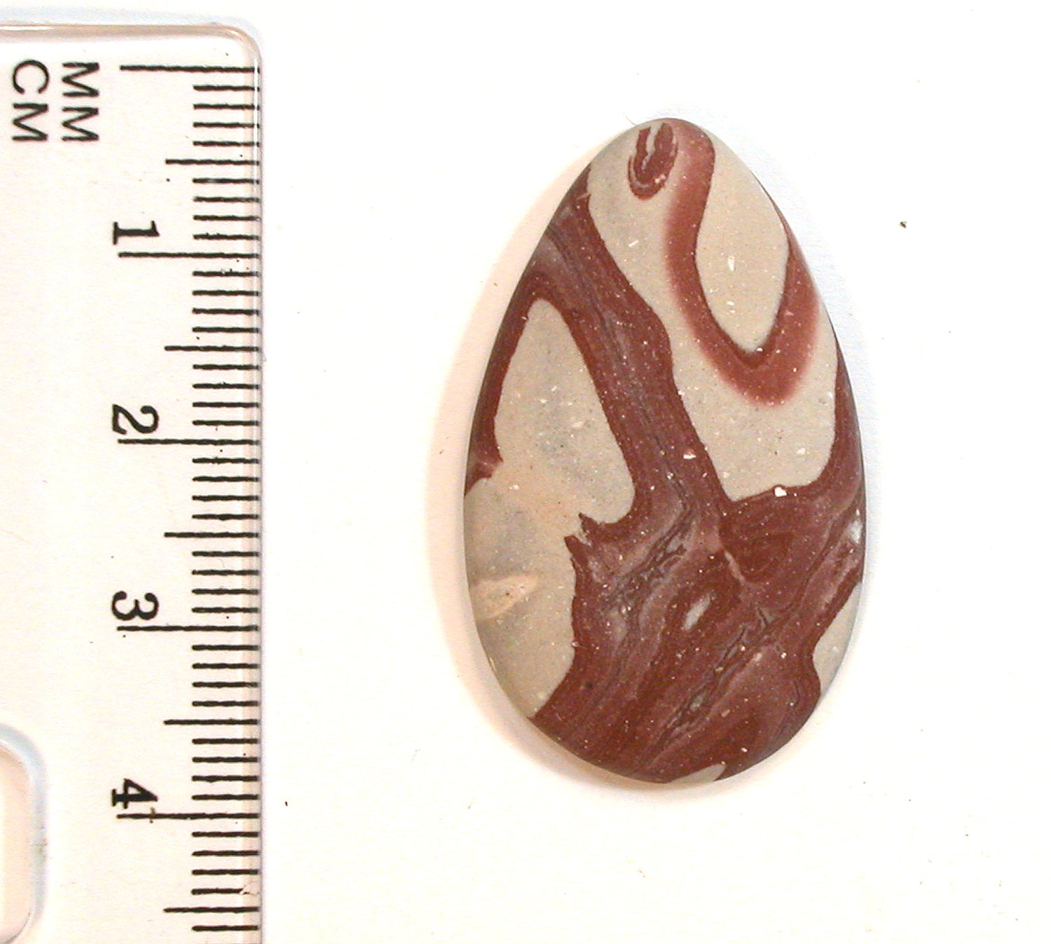 DVH Utah Wonderstone Cabochon Matte Rhyolite Cab 35x21x5mm (1399) - DVHdesigns