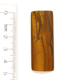 DVH Scenic Tiger Eye Matte Rectangle Cabochon Hematite South Africa 17x48x5 (8379) - DVHdesigns