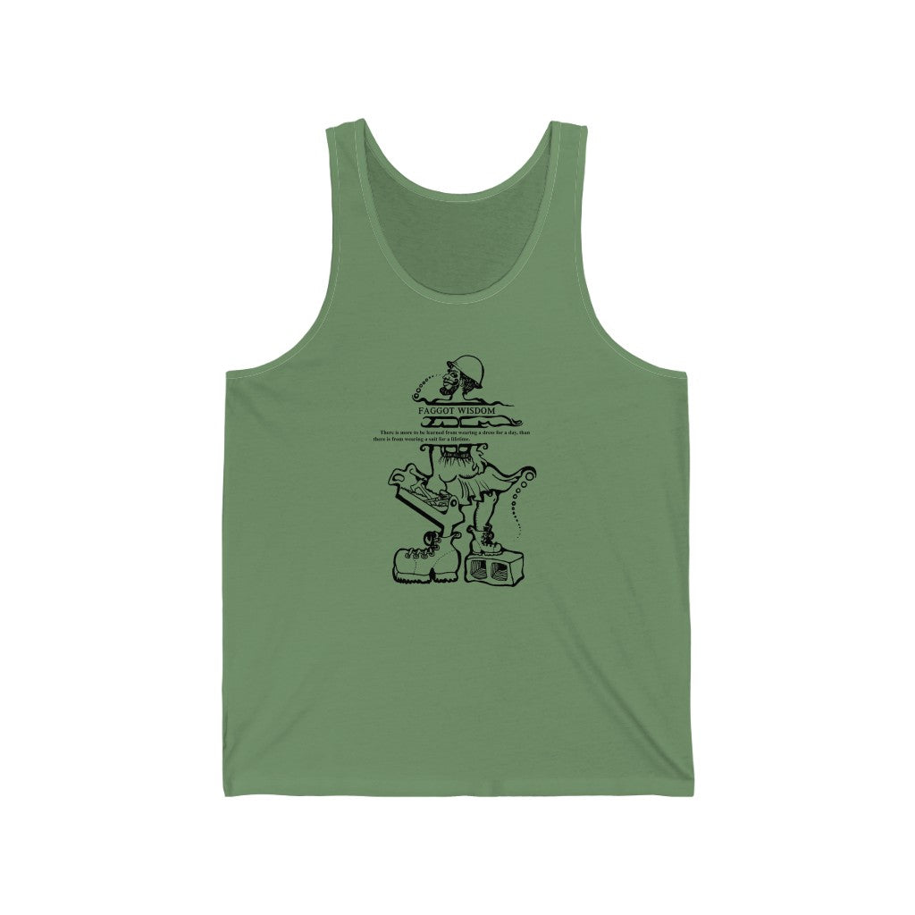 Classic Revolutionary "F@GG*T Wisdom" Pro Drag Queen Fabulous Unisex Jersey Tank - DVHdesigns